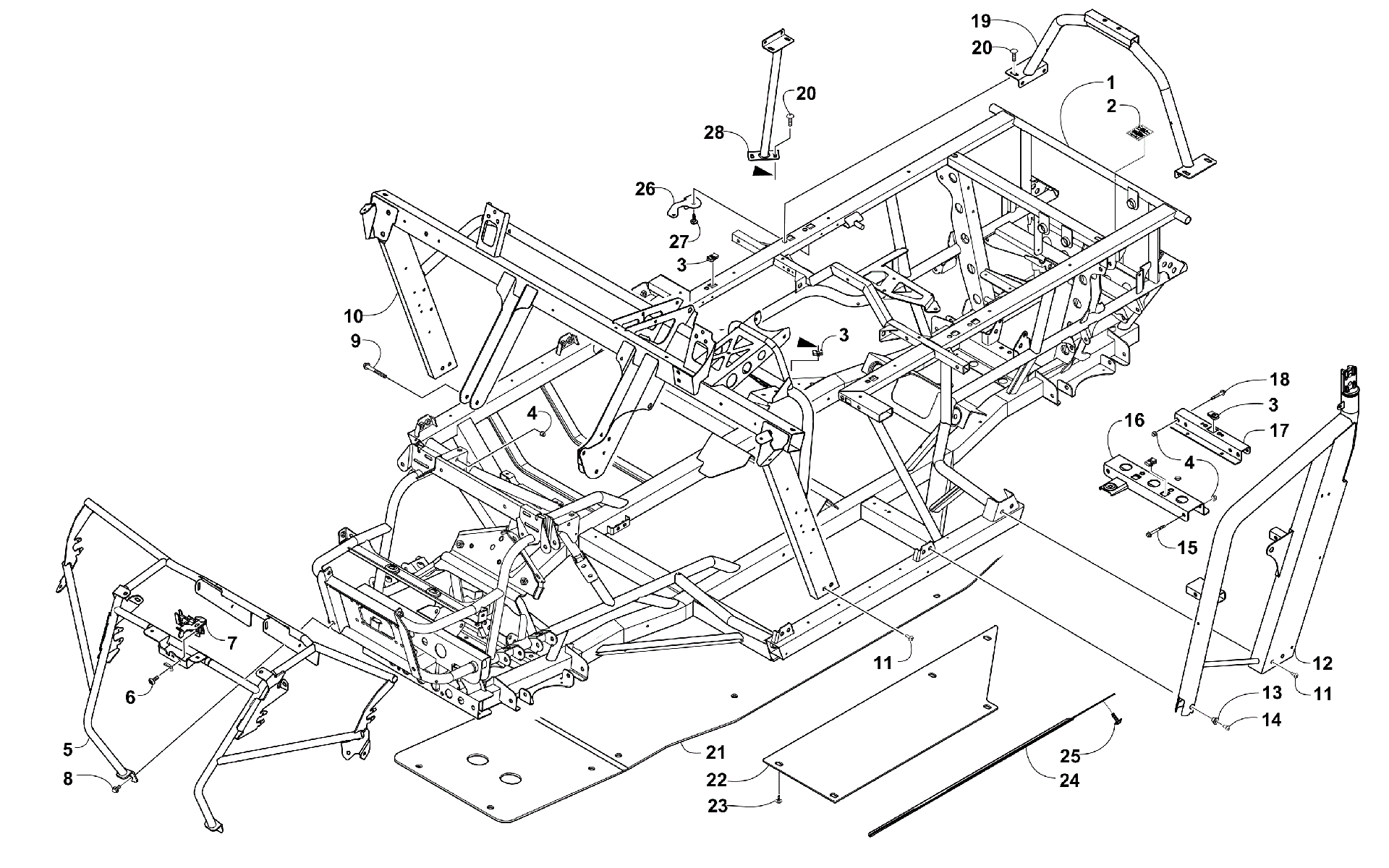 Рама AND RELATED PARTS (SN# 302246 AND BELOW) [301251]