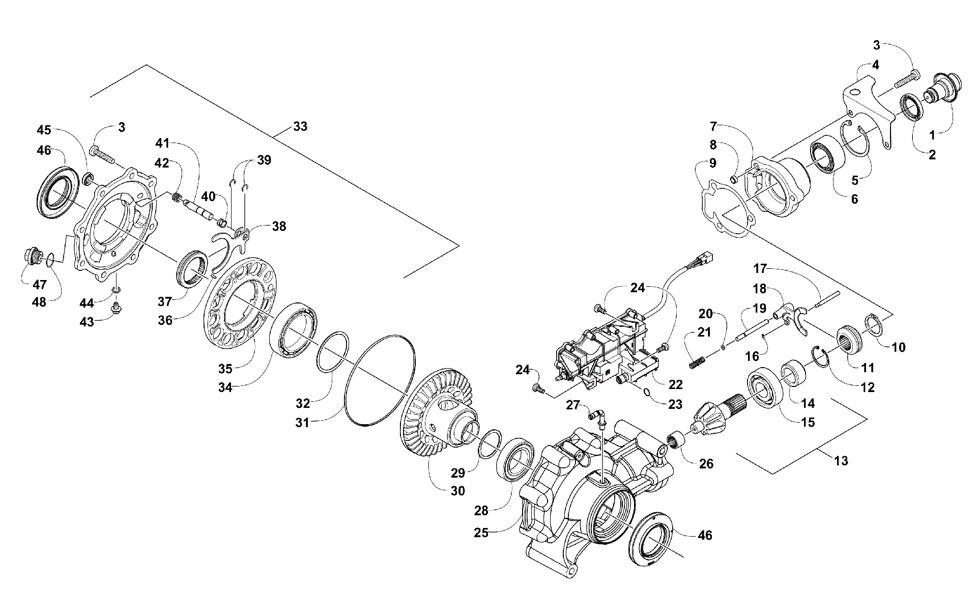 Передняя часть DRIVE GEARCASE ASSEMBLY [301318]