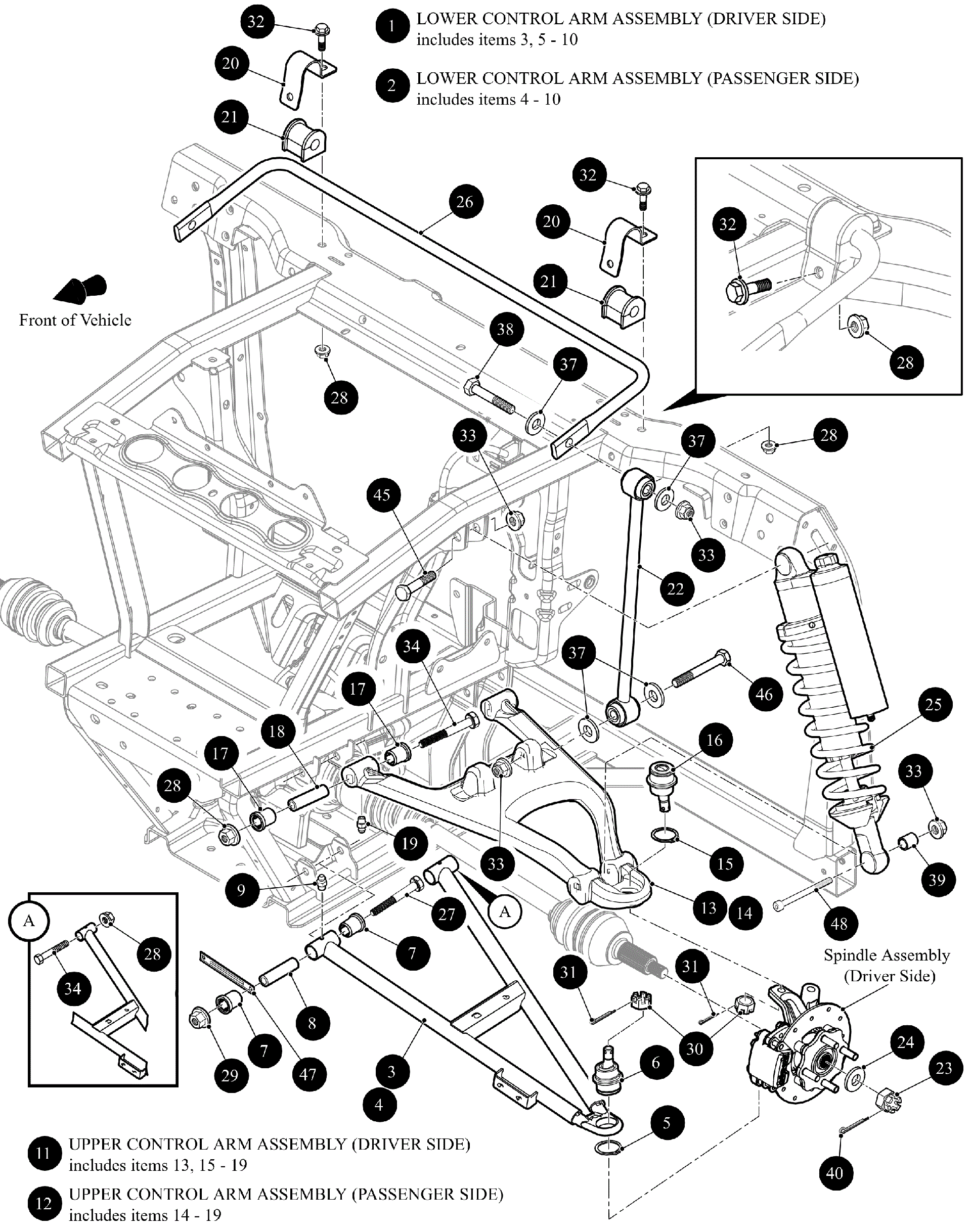 Передняя часть CONTROL ARM ASSEMBLY [302584]