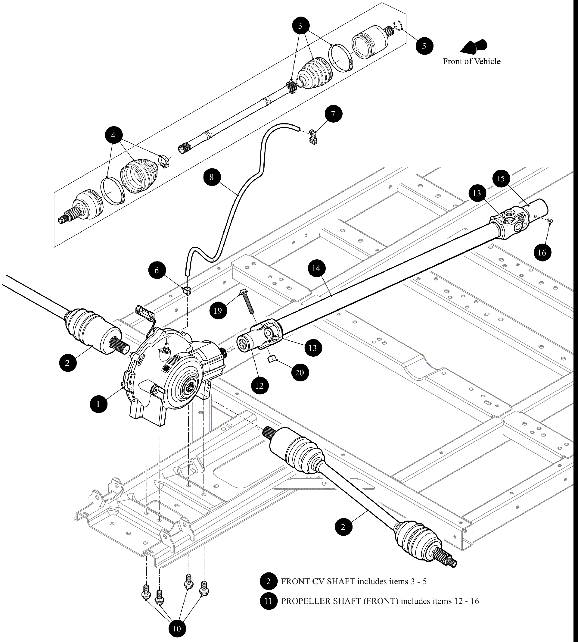 Передняя часть DRIVE GEARCASEAXLES [302559]