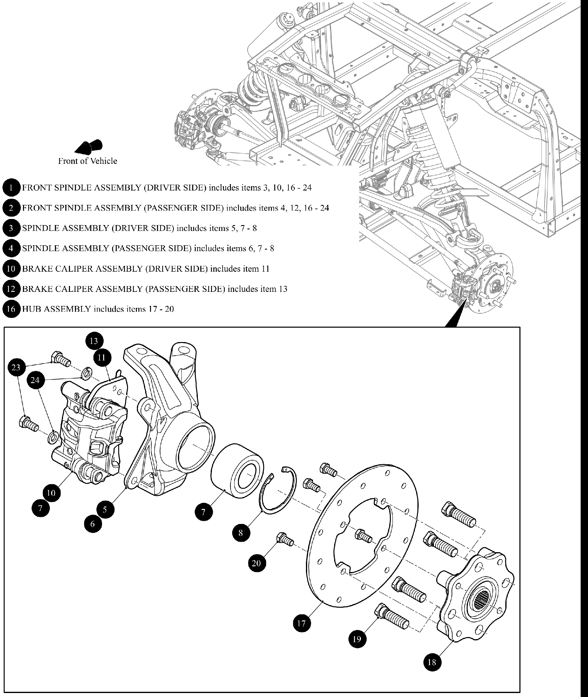 Передняя часть SPINDLE ASSEMBLY [302583]