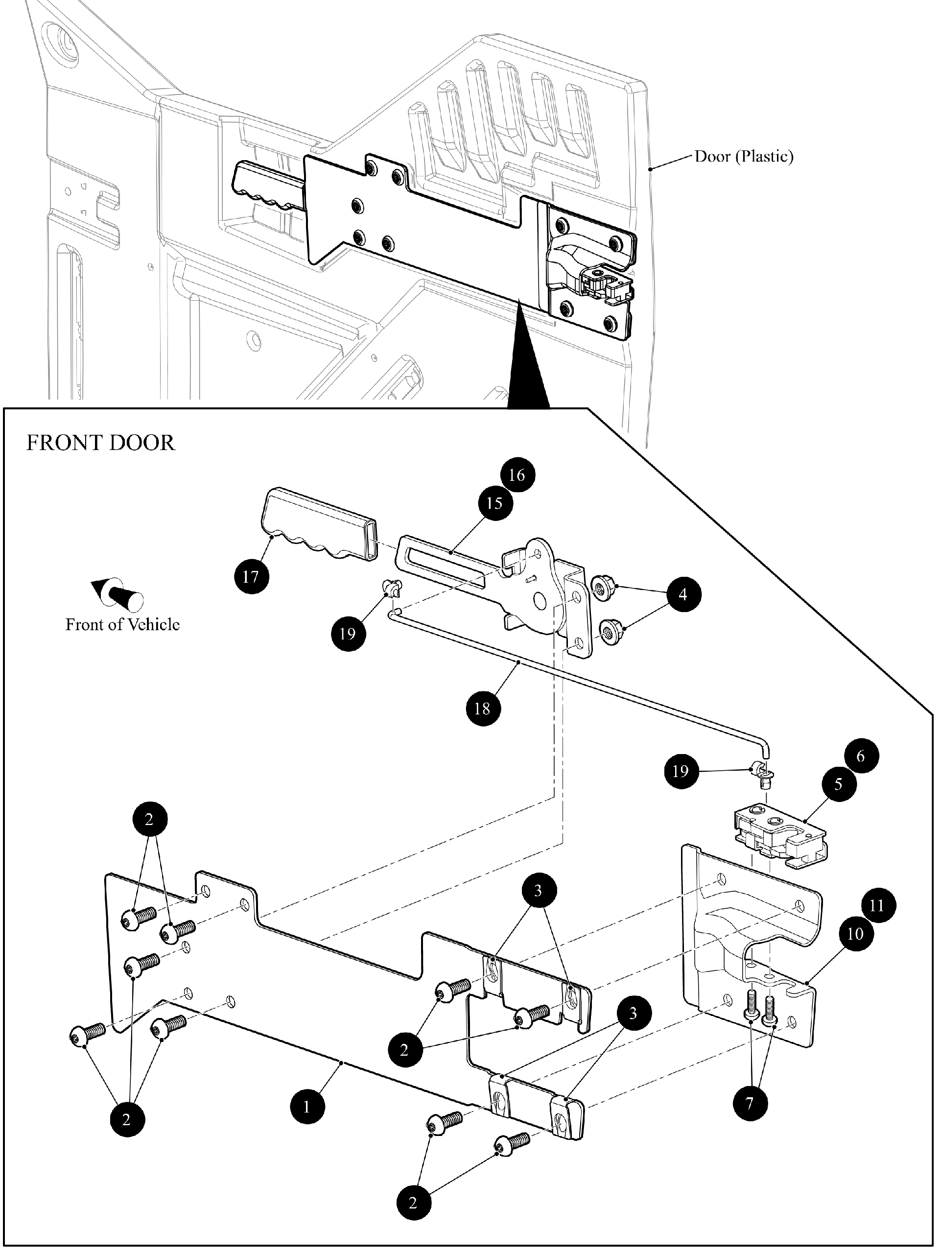крышка PLATE, DOOR LATCH передний DOOR [302447]