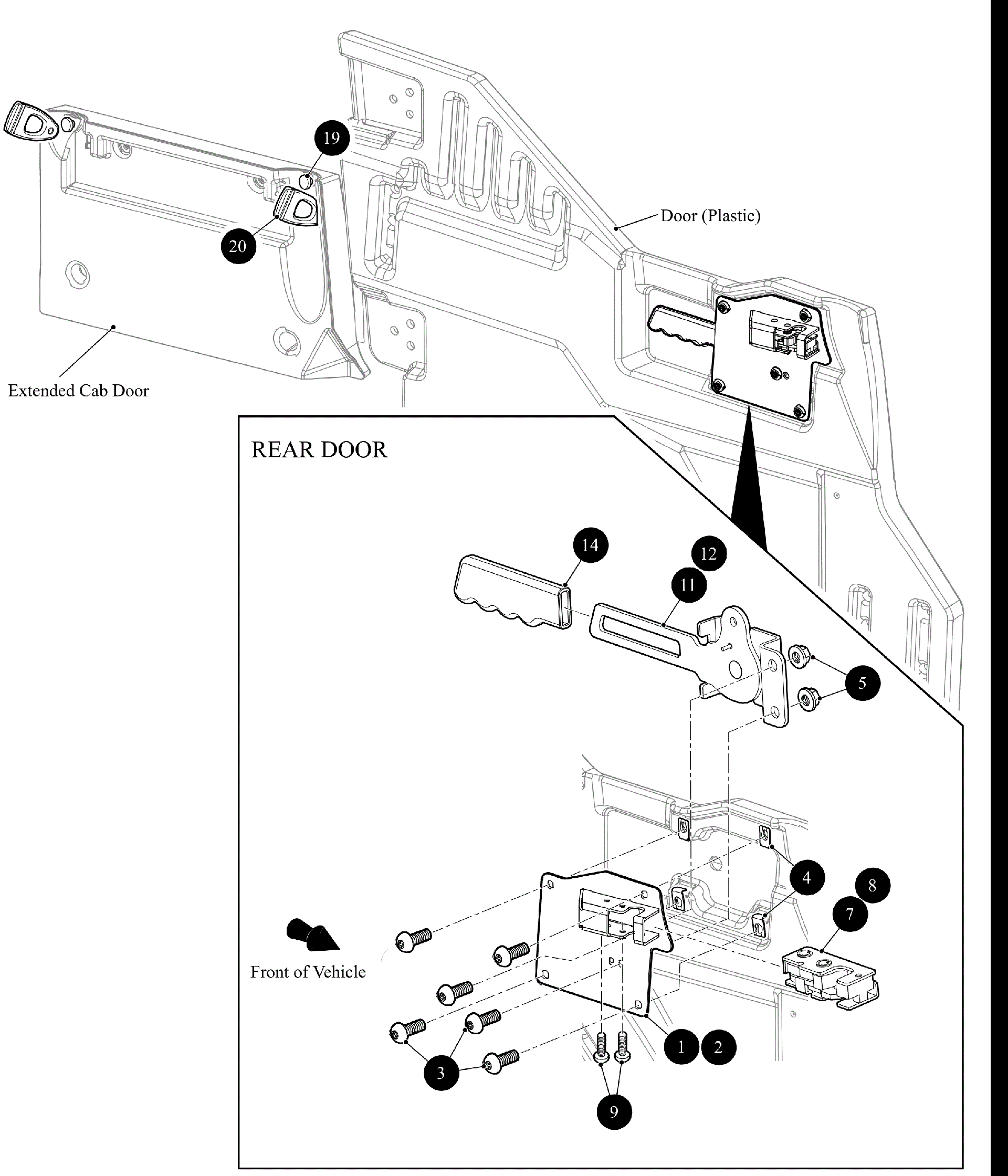 DOOR LATCH задний DOOR [302448]