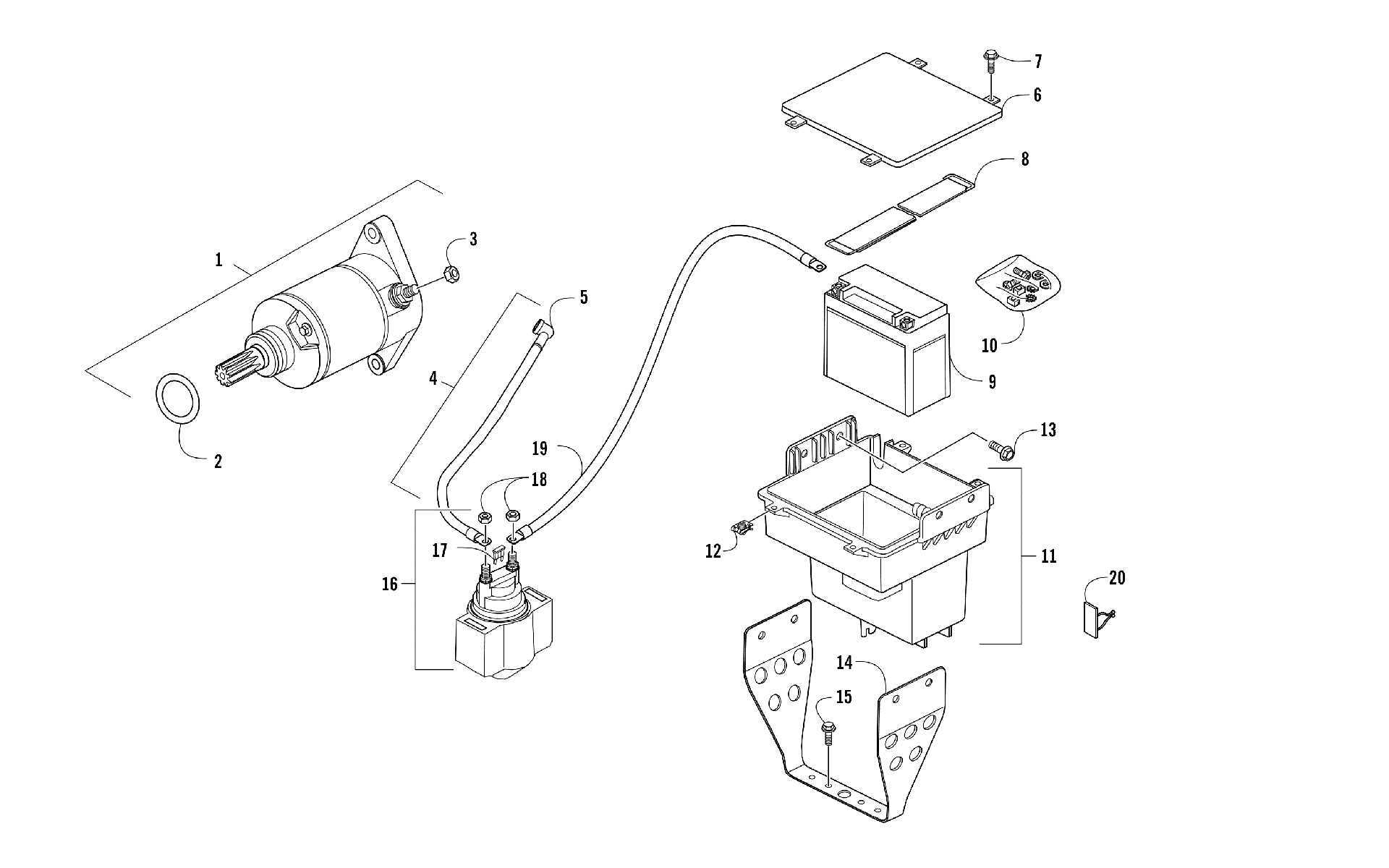 Аккумулятор AND STARTER ASSEMBLY [303440]