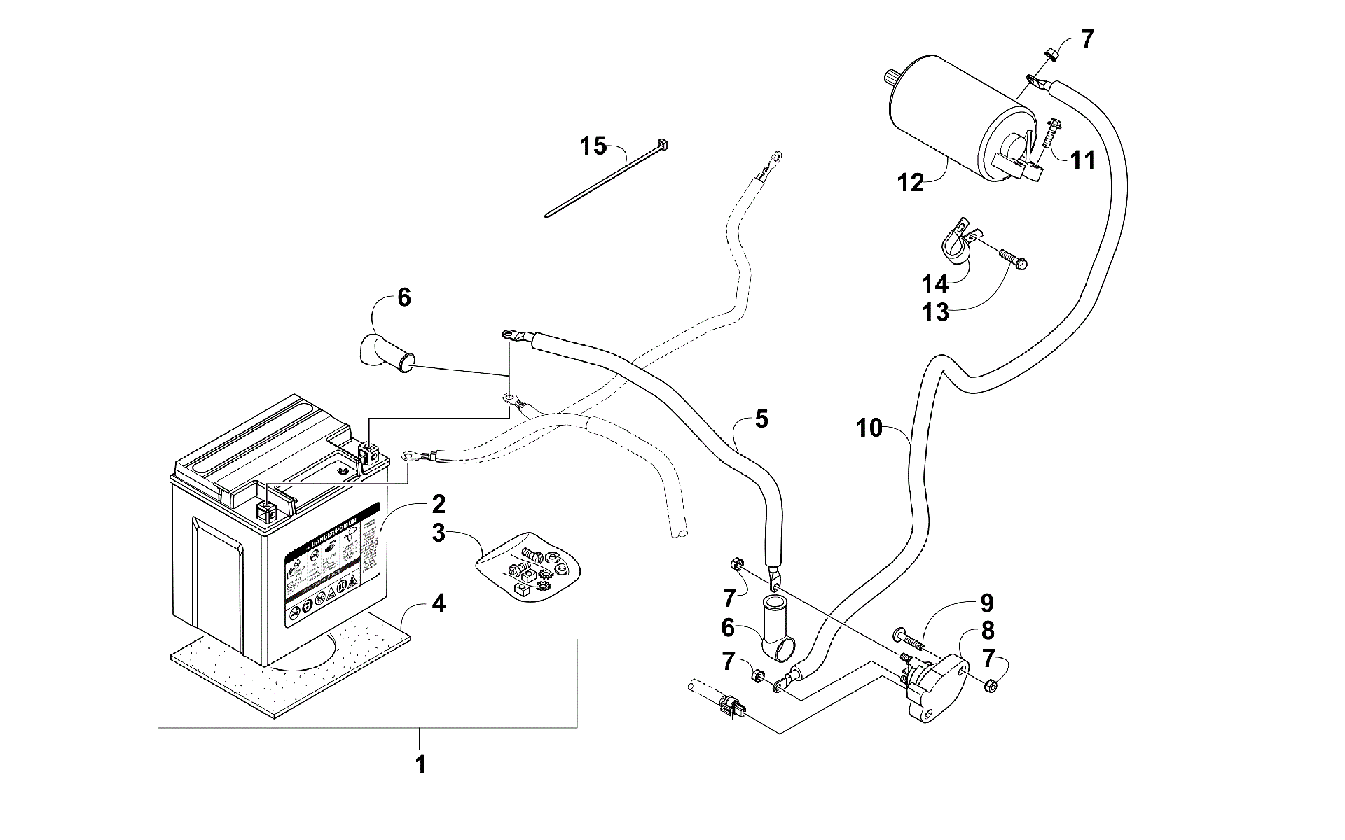 Аккумулятор AND STARTER MOTOR ASSEMBLY [302951]