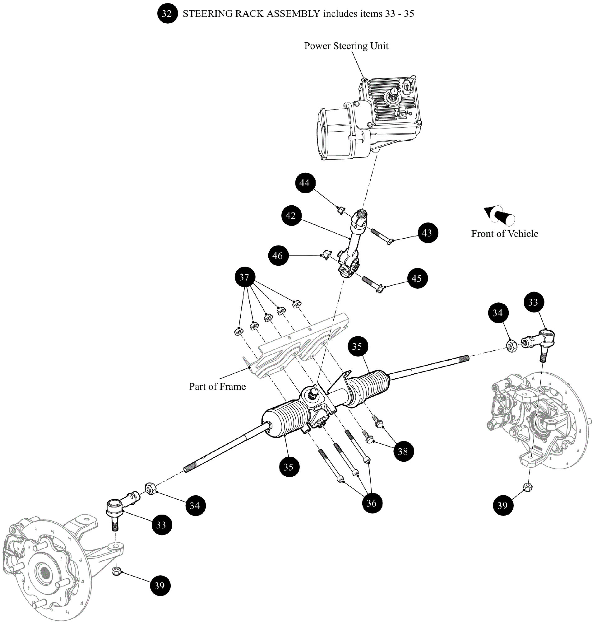 Рулевое управление RACK ASSEMBLY [302582]