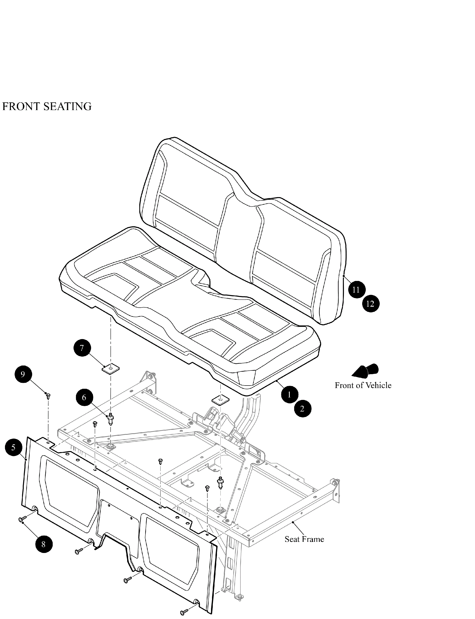Передняя часть SEAT ASSEMBLY [302474]