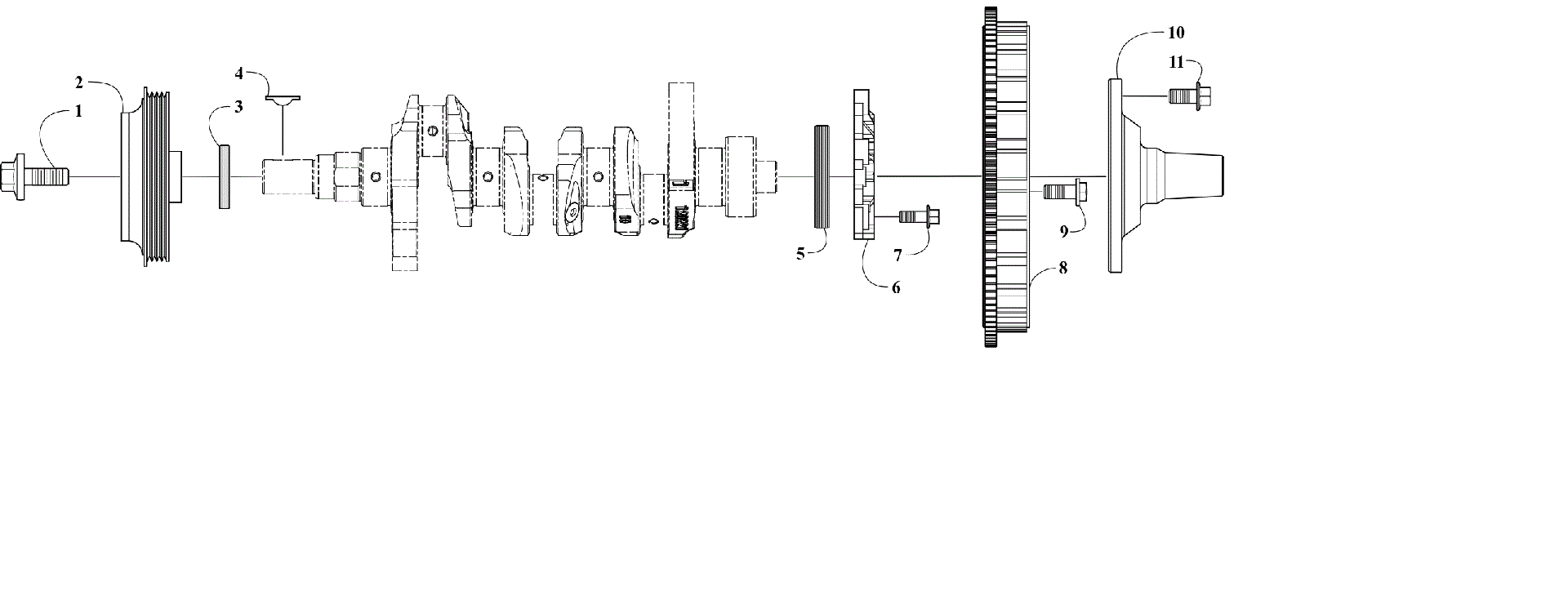 Коленчатый вал PULLEY AND FLYWHEEL [304160]