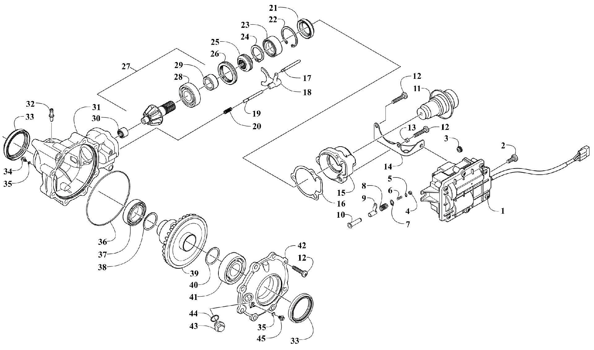 Передняя часть DRIVE GEARCASE ASSEMBLY [302482]