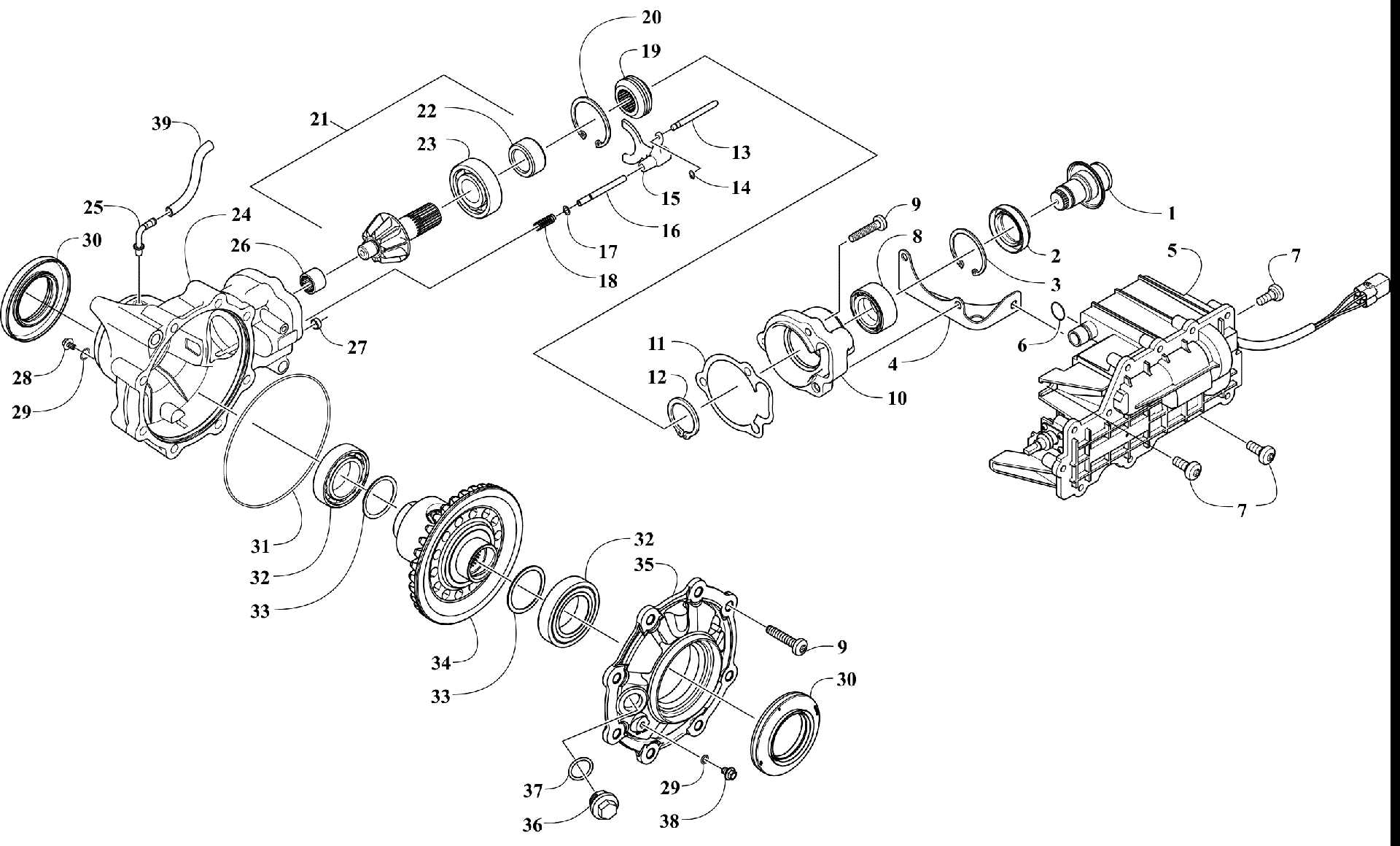 Передняя часть DRIVE GEARCASE ASSEMBLY [304002]