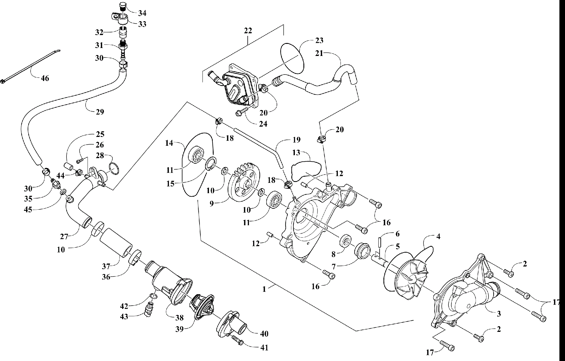 Водяная помпа AND THERMOSTAT ASSEMBLY [303261]