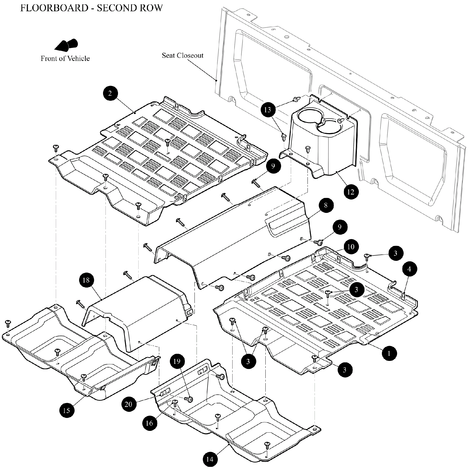 задний FLOORBOARD [302450]