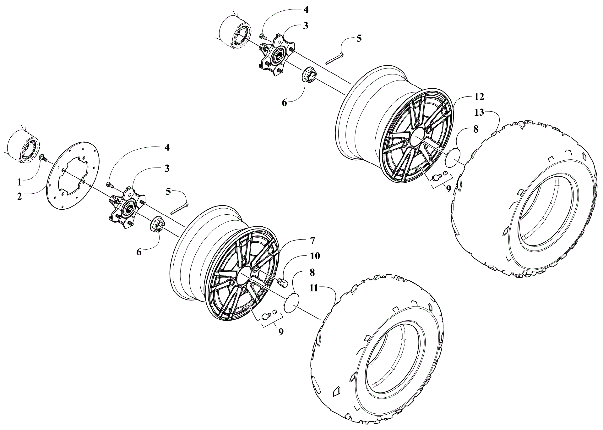 Колесо AND TIRE ASSEMBLY [302766]