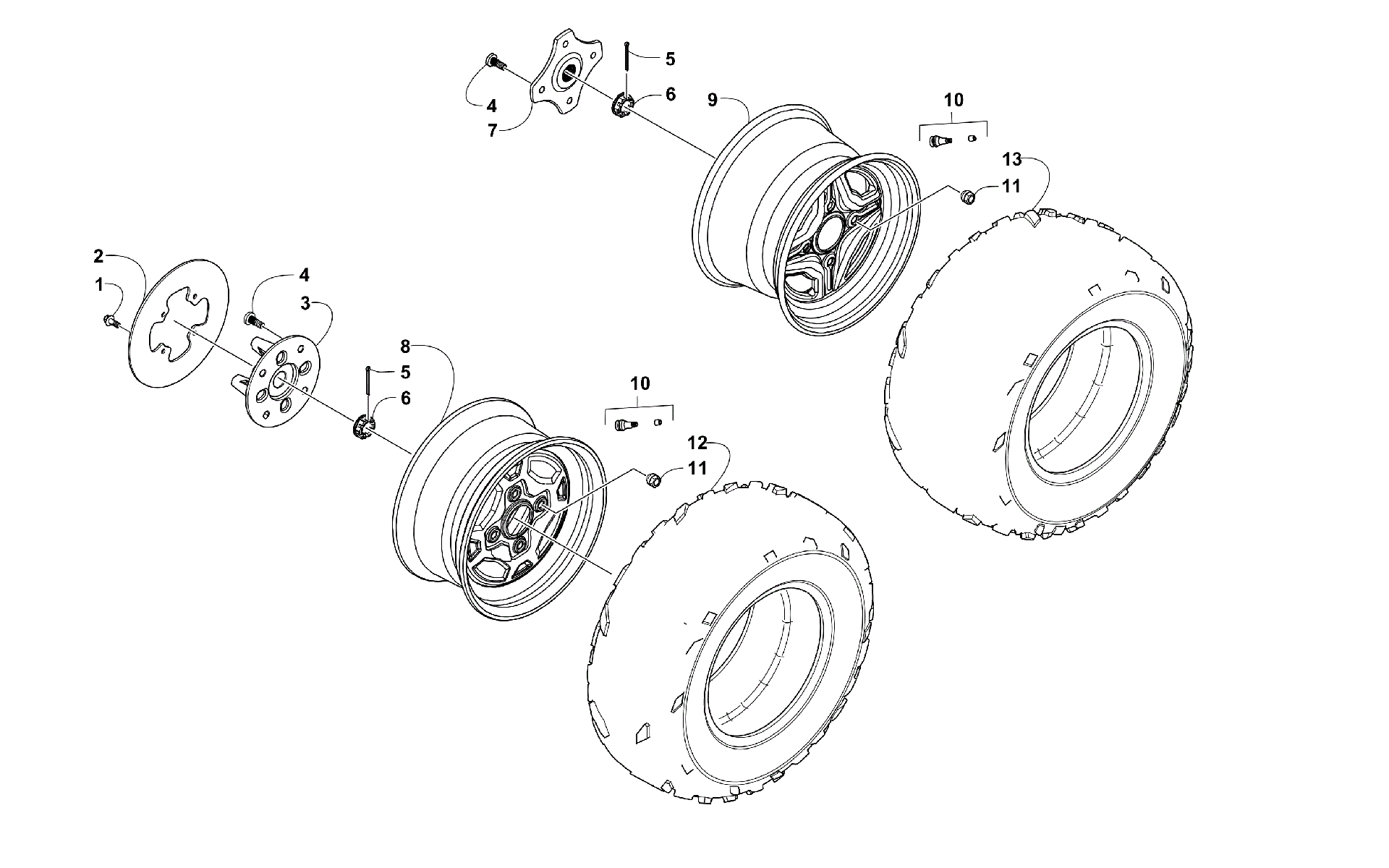 Колесо AND TIRE ASSEMBLY [303438]