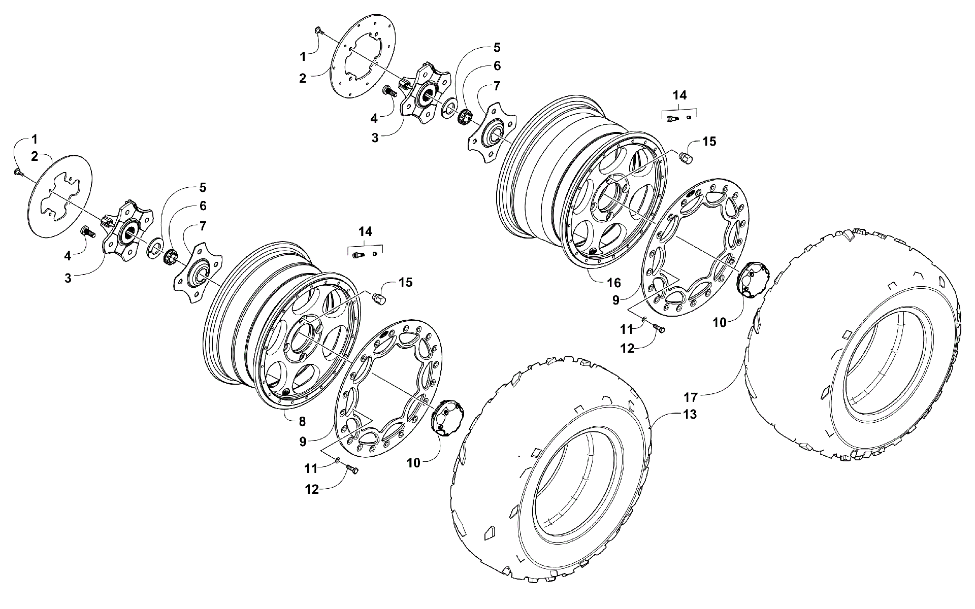 Колесо AND TIRE ASSEMBLY [302682]