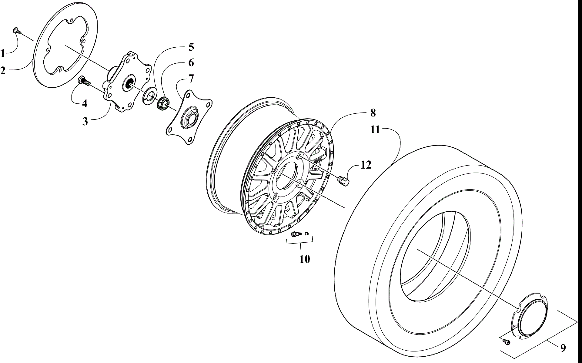Колесо AND TIRE ASSEMBLY [304081]