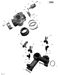 Air Intake Manifold And Throttle Body - 1000 Efi