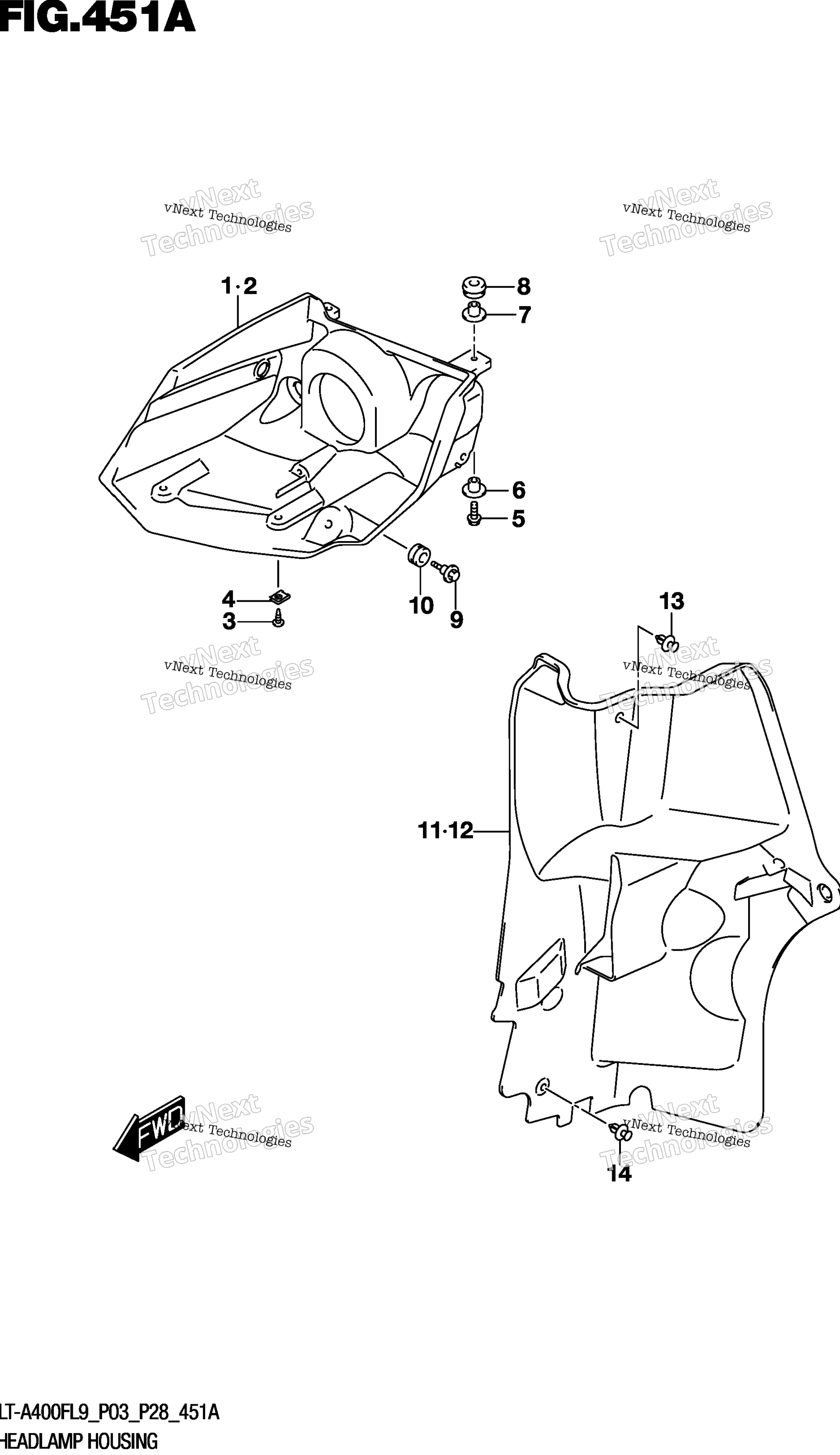 Передняя часть Lamp Housing