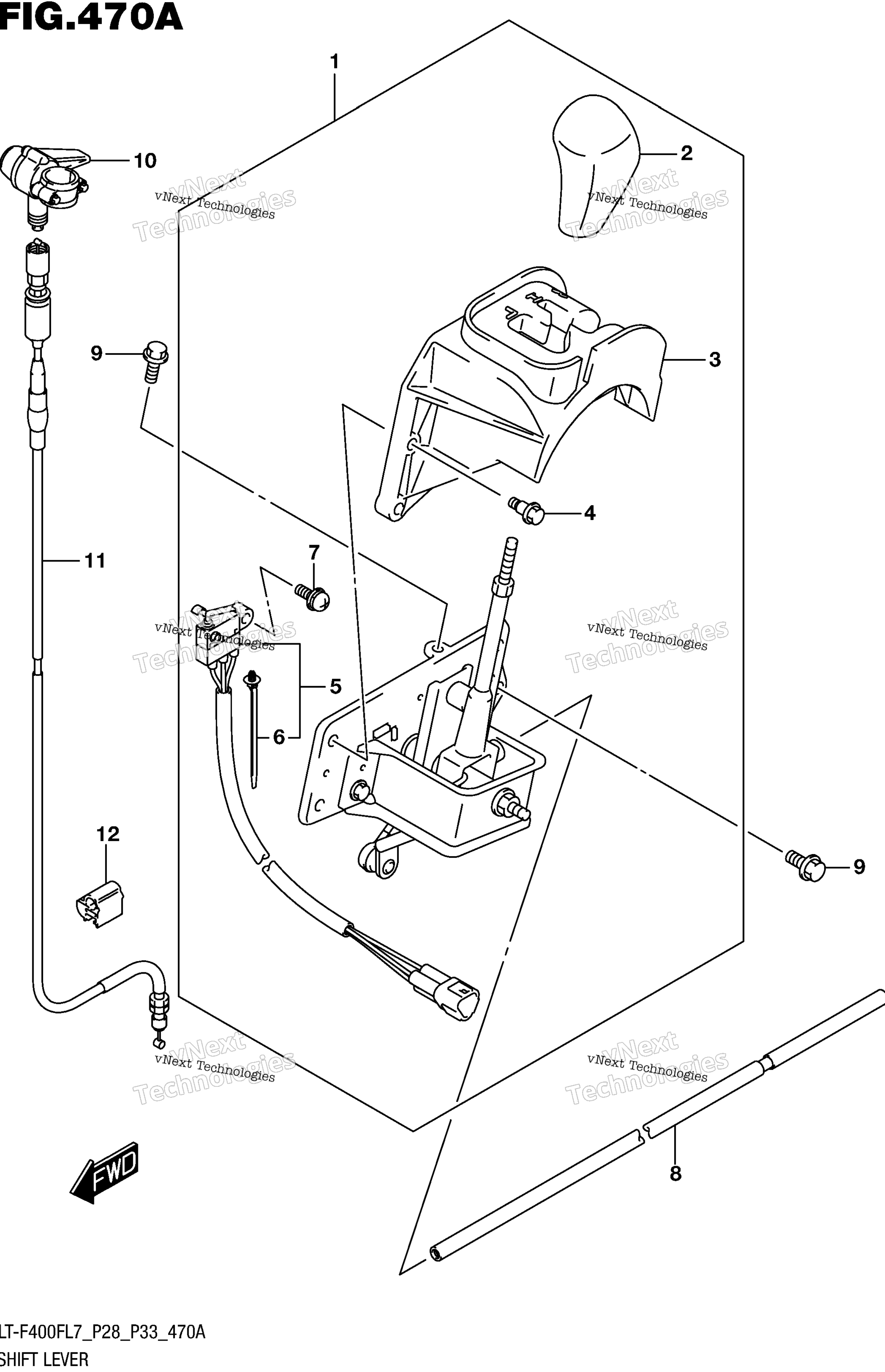 Shift рычаг (Lt F400fl7 P28)