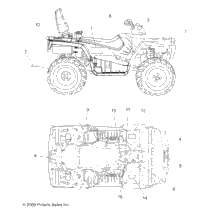 2009 SPORTSMAN TOURING 800 EFI (A09DN76AB/AL/AY)