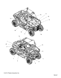 2015 RZR 900 50/55 INCH ALL OPTIONS (Z15VAA87/E87/X87)