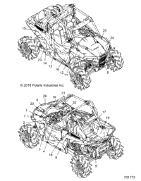 2017 RZR XP 1000 (Z17VDE99AM/AP/AW/LW/K99AK/M99AB/R99AZ)