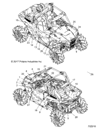 2018 RZR XP 1000 (Z18VDE99AK/AW/AJ/BJ/BK/BW/LW/KAK/BK/MAL/RAL/BL)