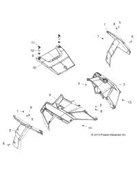 2015 RZR 900 50/55 INCH ALL OPTIONS (Z15VAA87/E87/X87)