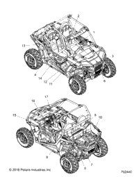 2019 RZR 900 60 INCH ALL OPTIONS (Z19VBA87A2/E87AG/AK/LG)