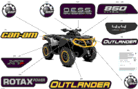 2024 North America - Outlander 850 EFI 4X4 - 5RRA - XT-P Package - Hyper Silver