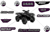 2024 North America - Outlander 850 EFI 4X4 - 2JRB - XT Package - Platinum Silver Satin