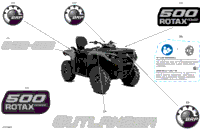 2024 North America - Outlander 500 4X4 - 1DRE - DPS Package - Granite Grey