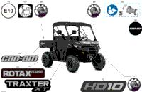 2024 CE - Traxter HD10 - XT - 8CRN - Timeless Black Metallic - 64" Width