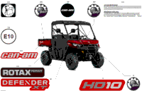 2024 North America - Defender HD10 - XT - 8CRA - Fiery Red Metallic - 64" Width CALI