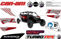 2024 North America - Maverick MAX Turbo RR - RS - 7YRC - Fiery Red Metallic - 72" Width CALI