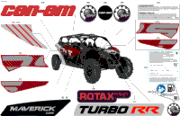 2024 North America - Maverick MAX Turbo RR - DS - 7URD - Fiery Red Metallic - 64" Width