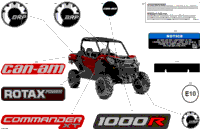 2024 North America - Commander 1000R EFI - XT - 6GRA - Fiery Red Metallic - 64" Width CALI