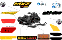 2024 Europe - MXZ 850 E-TEC Turbo R - X-RS with Competition package - UCRD - Neo Yellow - 137X15X1.25RSII2P Track
