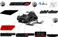 2024 North America - MXZ 600R E-TEC - X - UVRA - Deep Black - 129X15X1.25RS Track