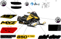 2024 North America - MXZ 850 E-TEC - Adrenaline - BDRG - Neo Yellow - 137X15X1.25RS Track