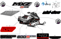 2024 North America - MXZ 600R E-TEC - X-RS - MZRE - Hyper Silver - 129X15X1.25IR Track