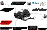 2024 North America - MXZ 850 E-TEC - Adrenaline with Blizzard Package - UDRA - Deep Black - 129X15X1.25IR Track