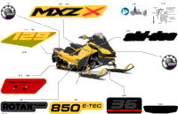 2024 North America - MXZ 850 E-TEC - X - UURH - Neo Yellow - 129X15X1.25RS Track
