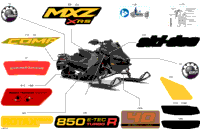 2024 North America - MXZ 850 E-TEC Turbo R - X-RS with Competition package - UCRC - Neo Yellow - 137X15X1.25RSII2P Track