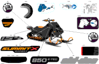 2024 North America - SUMMIT 850 E-TEC - X with Expert Package - TGRG - Orange Crush - 154X16X3P4 Track