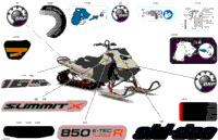 2024 North America - SUMMIT 850 E-TEC Turbo R - X - TARB - Northern Lichen - 165X16X3P4F Track