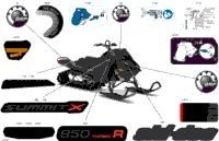 2024 North America - SUMMIT 850 E-TEC Turbo R - X - TARA - Deep Black - 165X16X3P4F Track