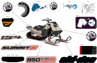 2024 North America - SUMMIT 850 E-TEC Turbo R - X - TPRD - Northern Lichen - 154X16X3P4F Track