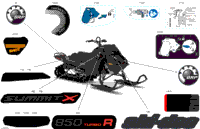 2024 North America - SUMMIT 850 E-TEC Turbo R - X - TPRF - Deep Black - 154X16X3P4F Track