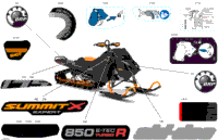 2024 North America - SUMMIT 850 E-TEC Turbo R - X with Expert Package - TFRD - Orange Crush - 175X16X3P4 Track